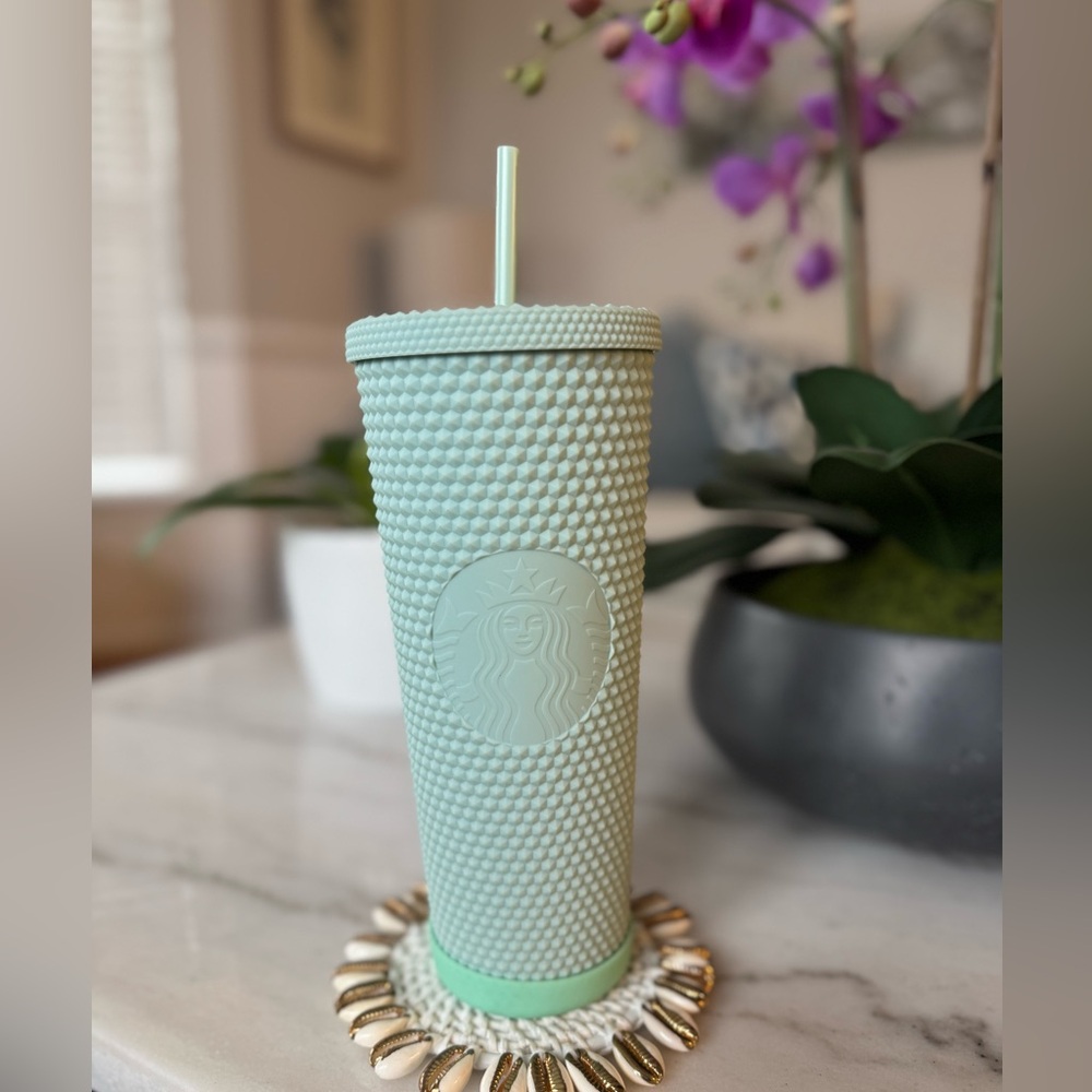 Starbucks Thailand Limited Edition Mint Studded Cold Cup 24oz Venti RARE